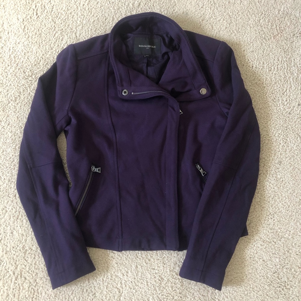 Purple Blazer/Jacket Banana Republic